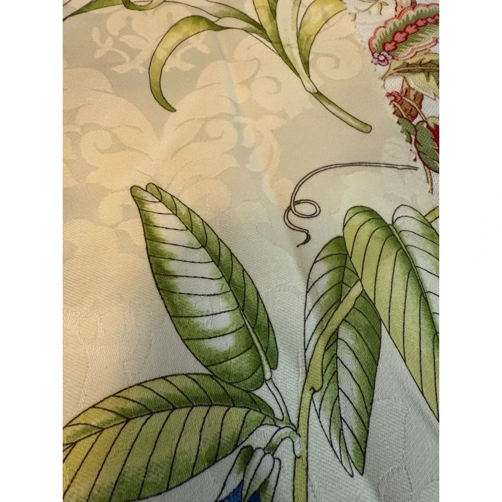 Lot of 3 floral botanical white‎ cream bkgrd design fabrics vintage new flowers